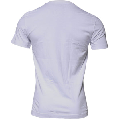 Dolce & Gabbana White DG Logo Cotton Crew Neck T-shirt