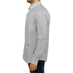 GF Ferre Gray Striped Cotton Casual Shirt SIG10250-1