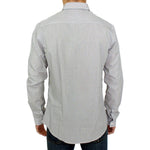 GF Ferre Gray Striped Cotton Casual Shirt SIG10250-1