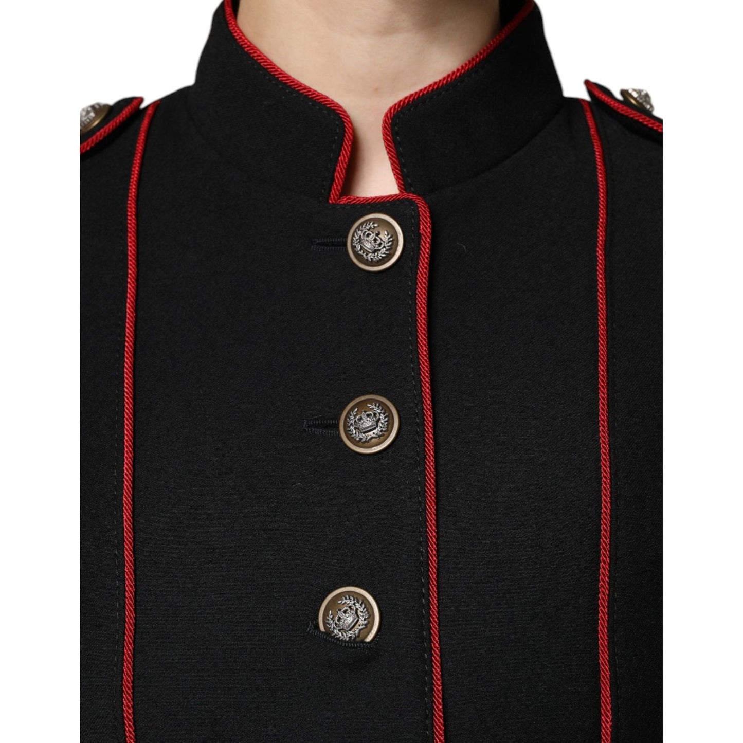 Dolce & Gabbana Black Single Breasted Trench Coat Jacket JKT4195-38