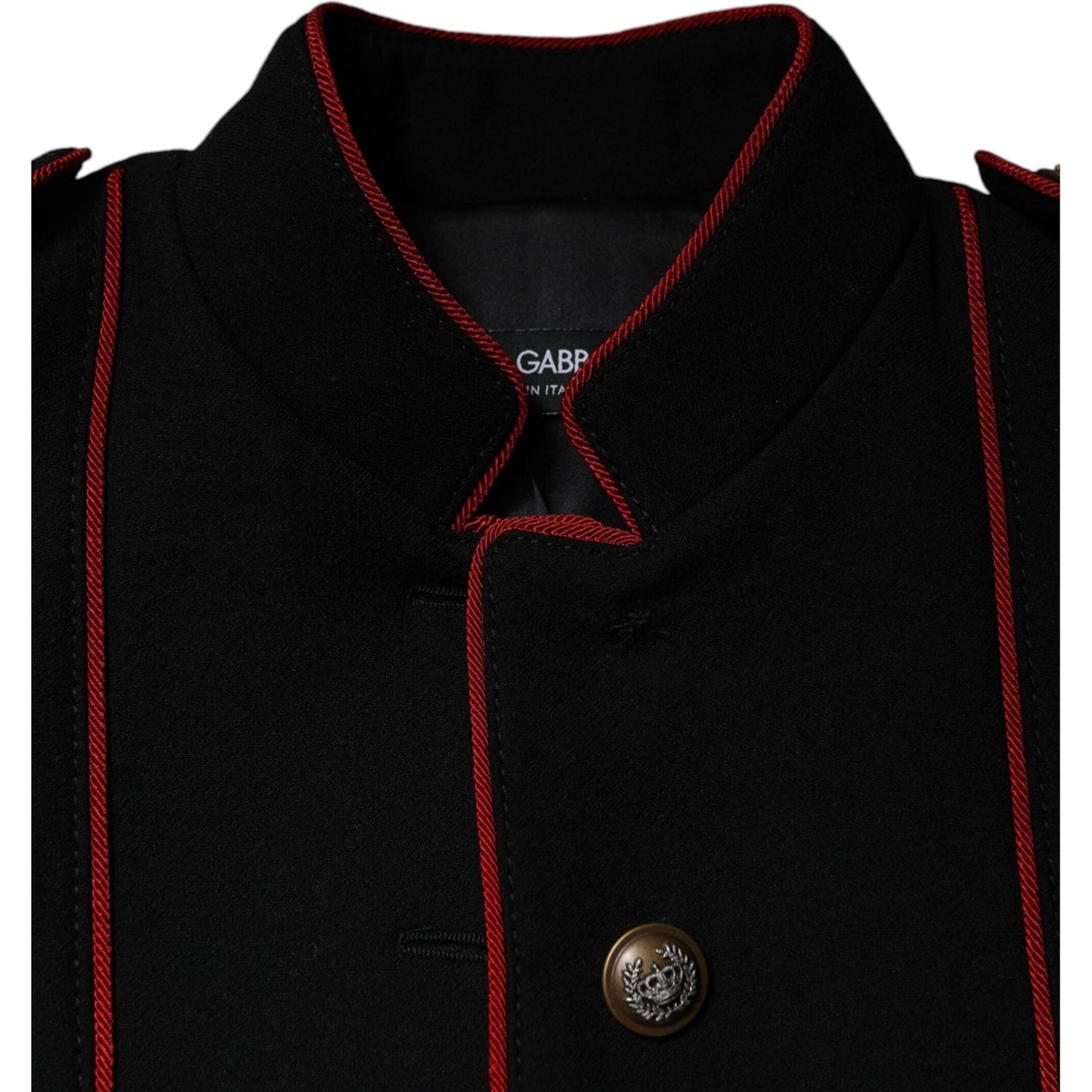 Dolce & Gabbana Black Single Breasted Trench Coat Jacket JKT4195-38