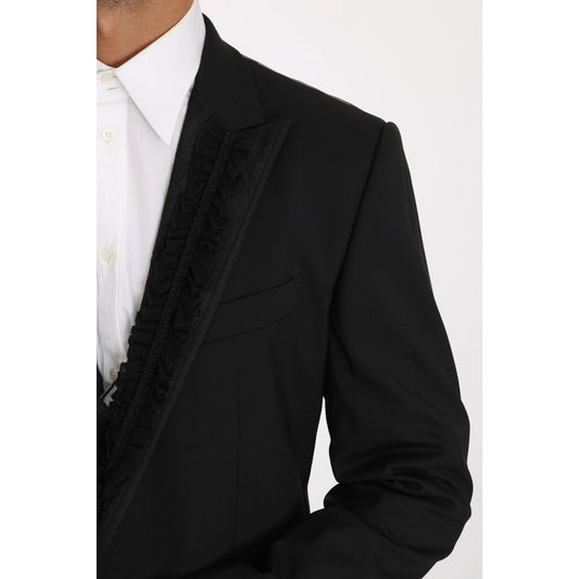 Dolce & Gabbana Black Wool MARTINI Torrero Blazer Jacket KOS1219-1