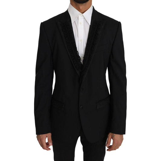 Dolce & Gabbana Black Wool MARTINI Torrero Blazer Jacket KOS1219-1