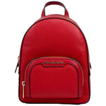 Michael Kors Jaycee Mini XS Leather Zip Pocket Backpack Red 91893