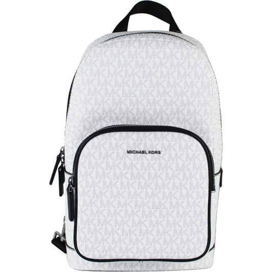 Michael Kors Cooper Medium White Signature PVC Sling Backpack 99208