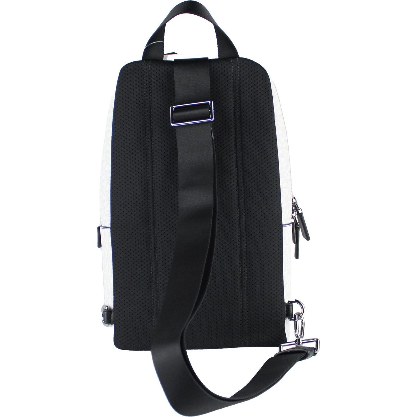 Michael Kors Cooper Medium White Signature PVC Sling Backpack 99208