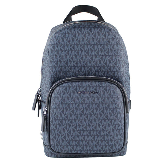 Michael Kors Cooper Medium Navy Signature PVC Sling Backpack 99222