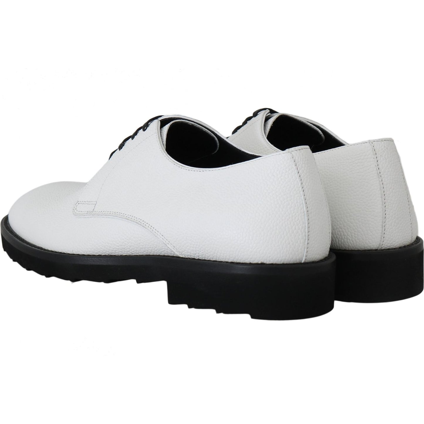Dolce & Gabbana White Leather Derby Dress Formal Shoes MV2173-39