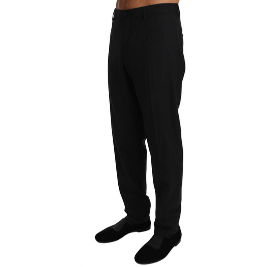Dolce & Gabbana Black Wool Stretch Dress Trousers Pants PAN61129-50