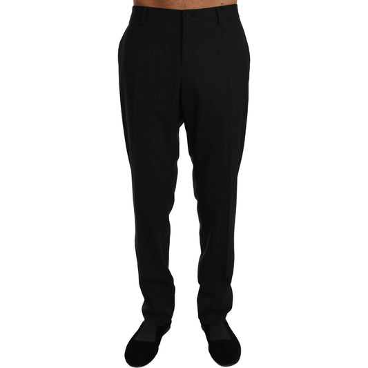Dolce & Gabbana Black Wool Stretch Dress Trousers Pants PAN61129-50