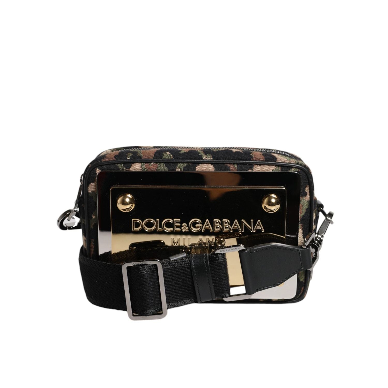 Dolce & Gabbana Multicolor Leopard Jacquard DG Logo Crossbody Bag