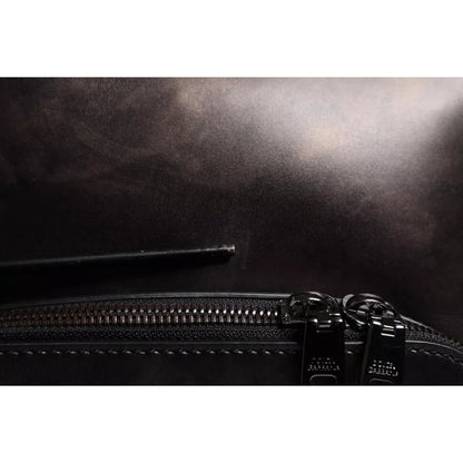 Dolce & Gabbana Bronze Leather School Travel Backpack Bag