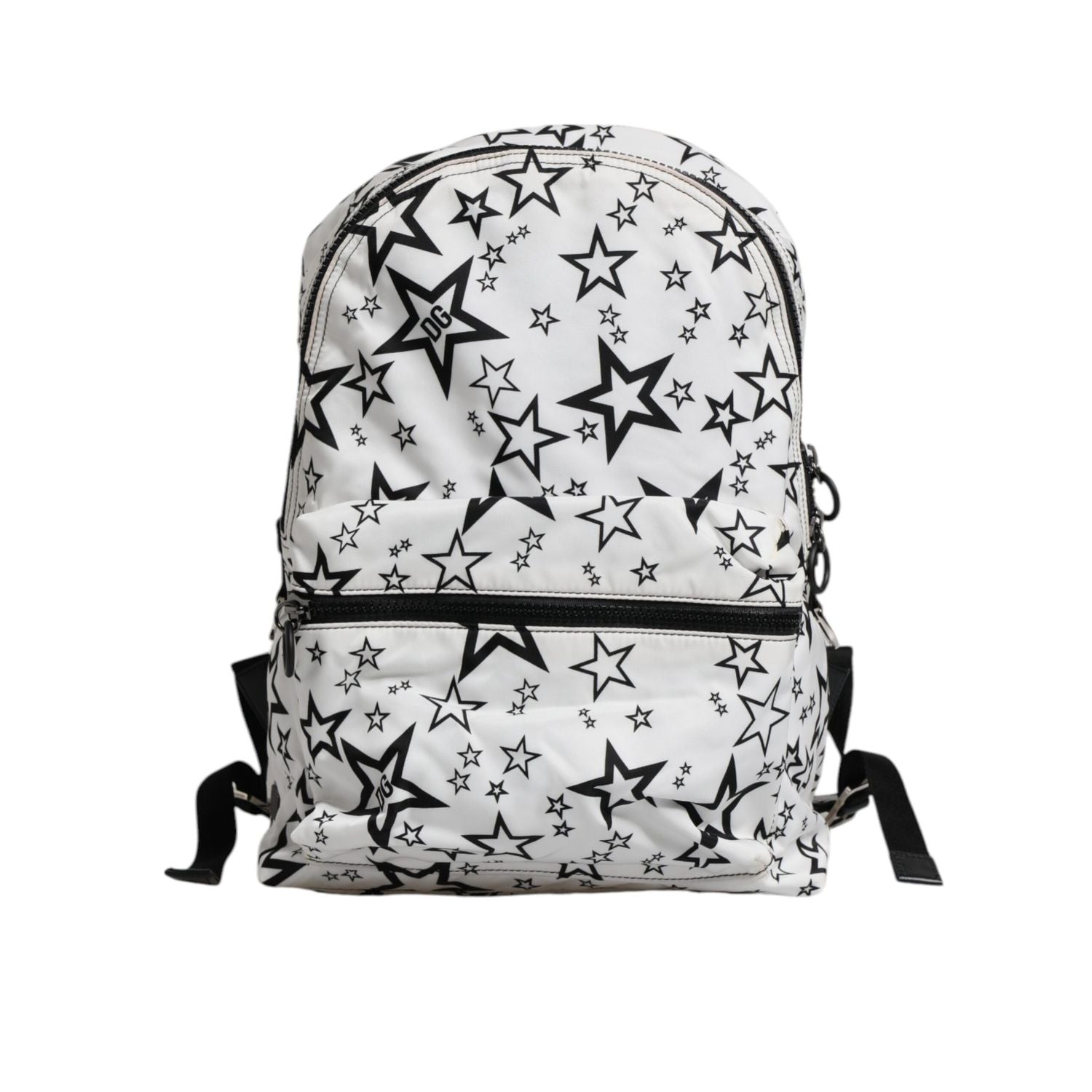 Front view with bag zipped and handles upright.