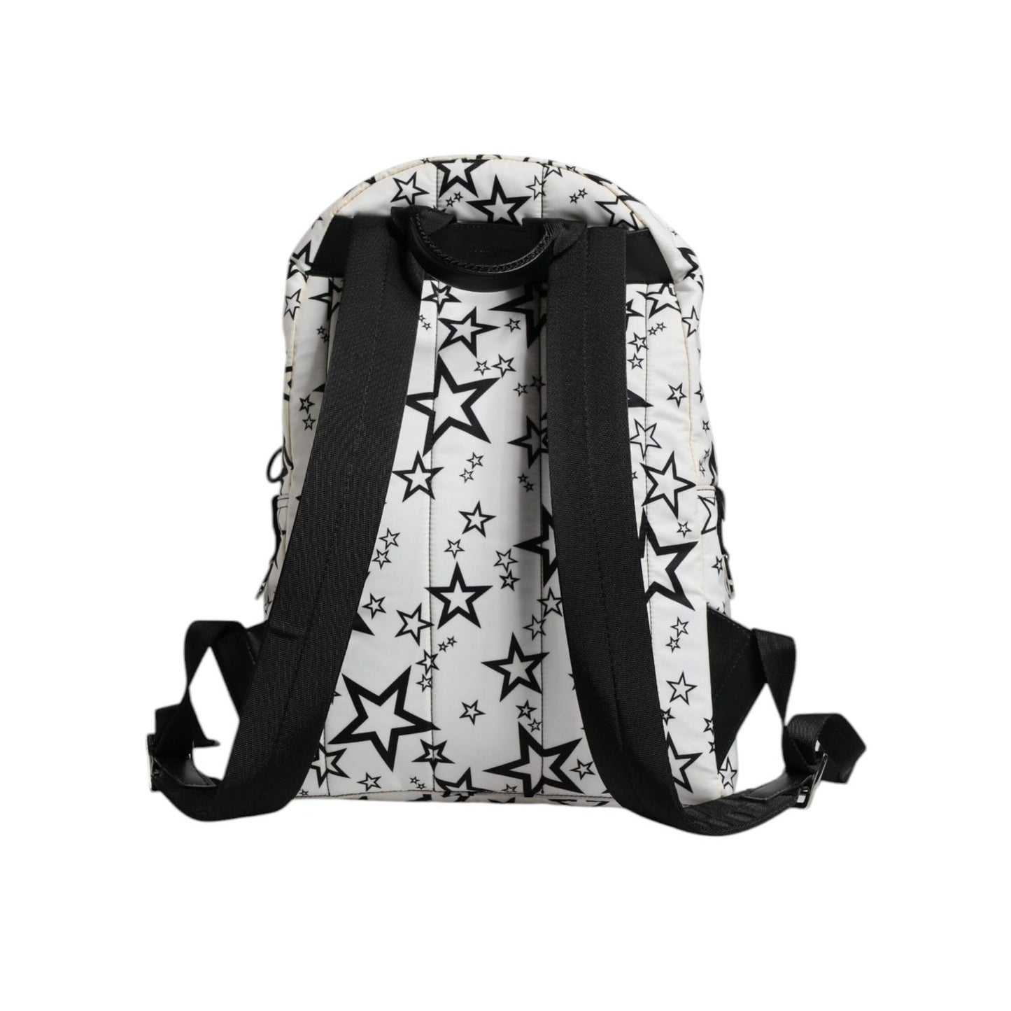 Dolce & Gabbana White DG Stars Print Nylon School Backpack Bag