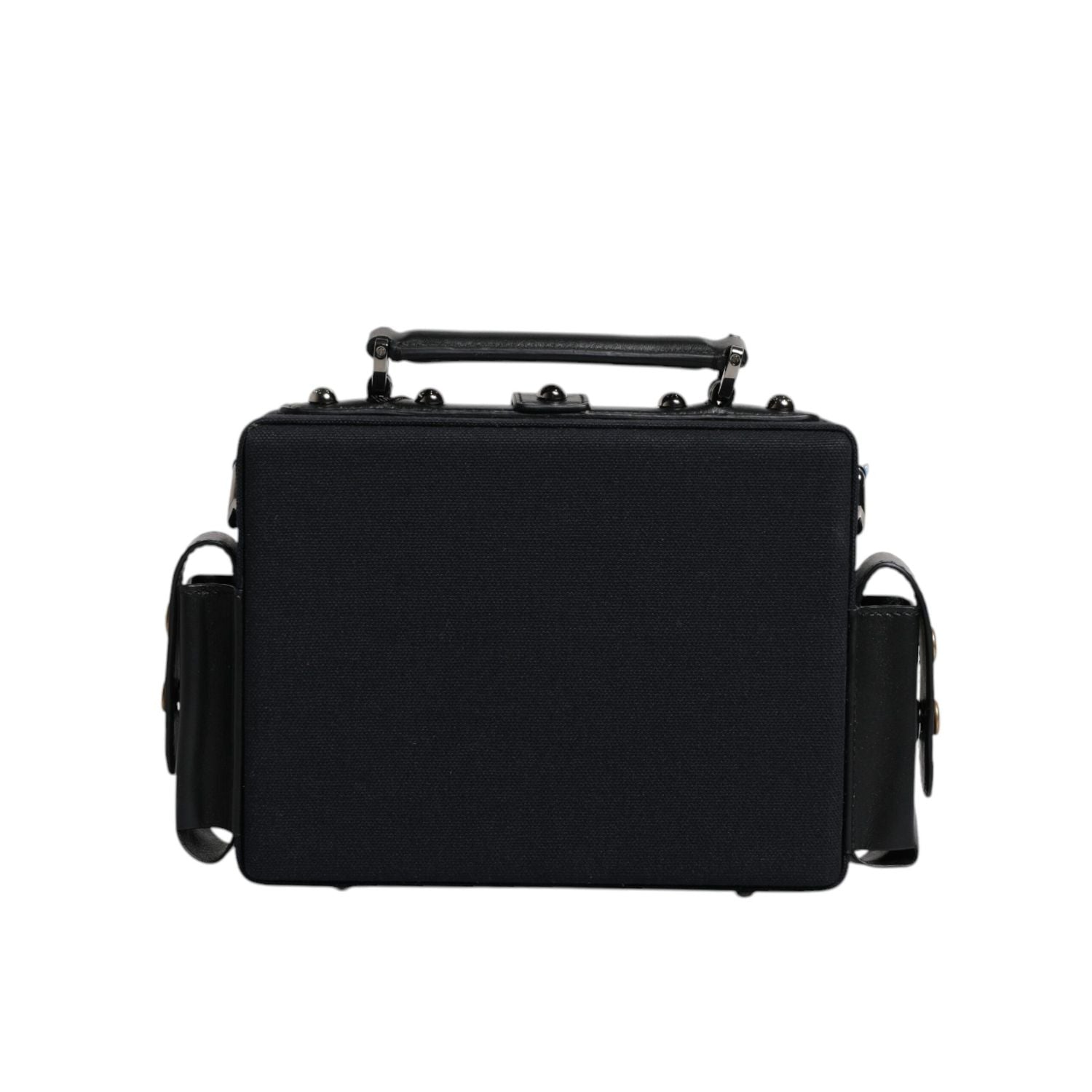 Dolce & Gabbana Black Leather Crossbody Top Handle Bag