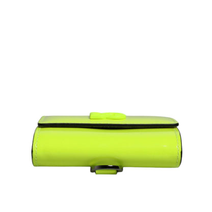 Dolce & Gabbana Yellow Green Bifold DG Logo Neck Strap Cardholder Wallet