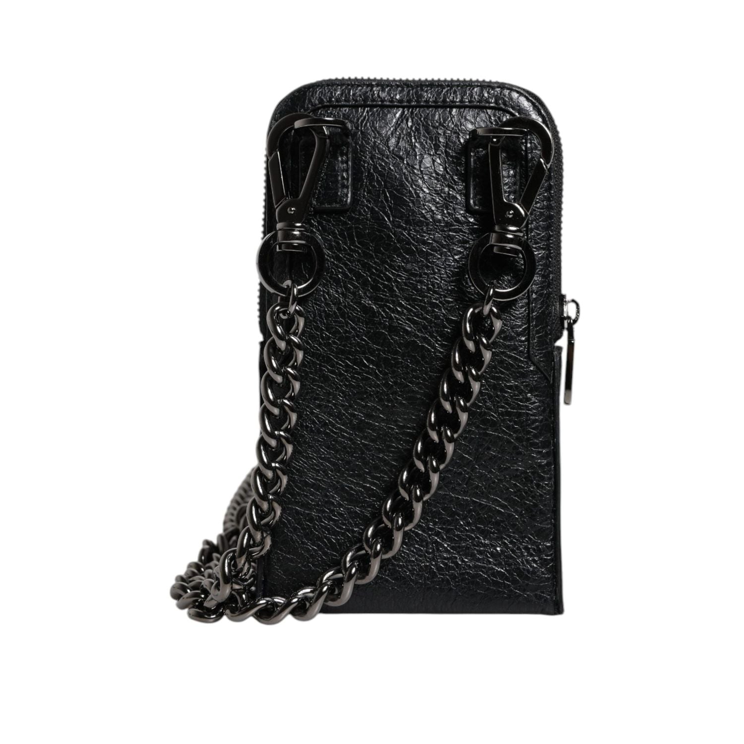 Front view with bag zipped and handles upright.