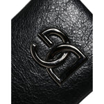 Dolce & Gabbana Black Leather Purse Crossbody Chain Sling Phone Bag