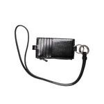 Dolce & Gabbana Black Horse Leather Lanyard Logo Card Holder Wallet