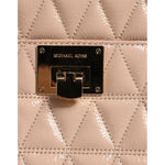 Michael Kors Peach Quilted Leather Logo Crossbody VIVIANNE Messenger Bag MK5028