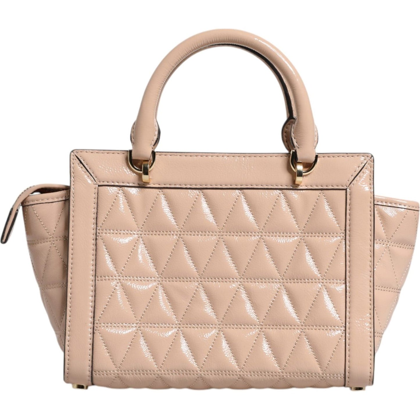 Michael Kors Peach Quilted Leather Logo Crossbody VIVIANNE Messenger Bag MK5028