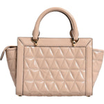 Michael Kors Peach Quilted Leather Logo Crossbody VIVIANNE Messenger Bag MK5028