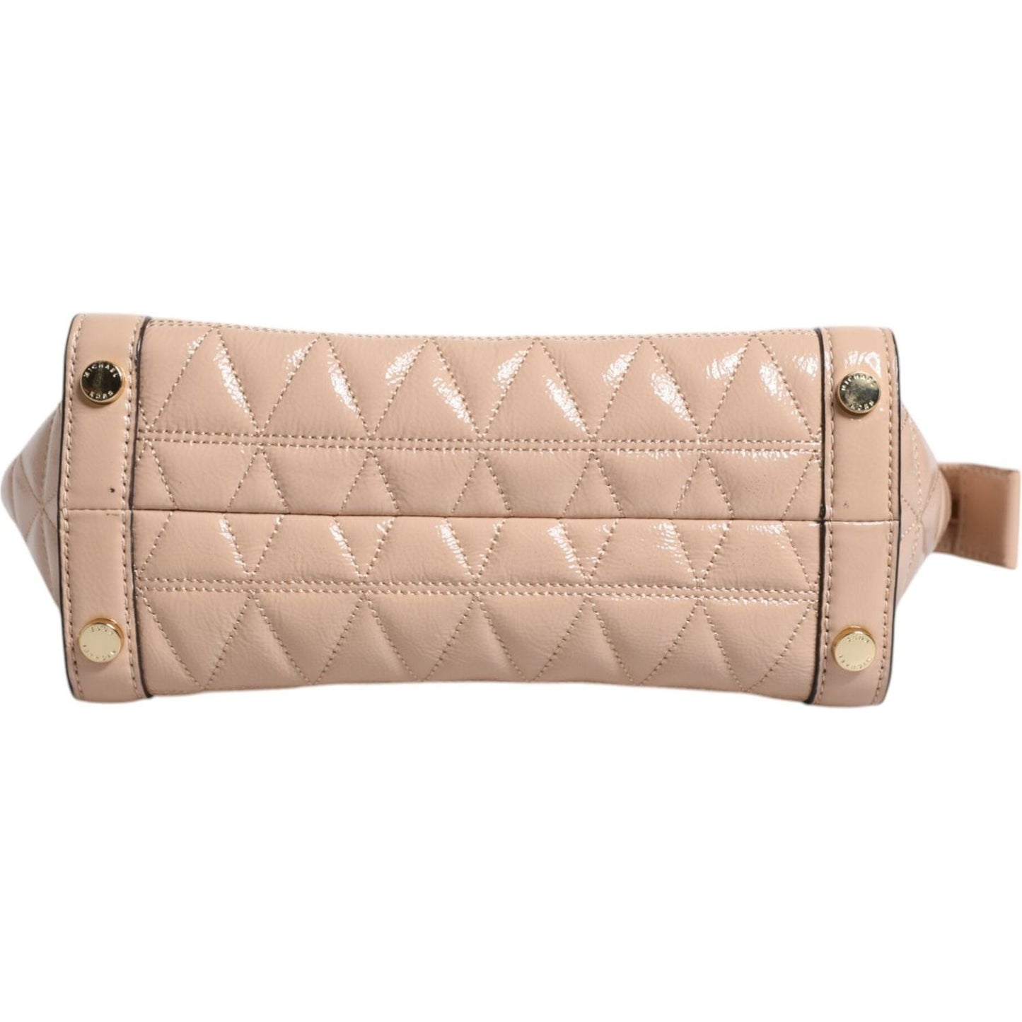 Michael Kors Peach Quilted Leather Logo Crossbody VIVIANNE Messenger Bag MK5028
