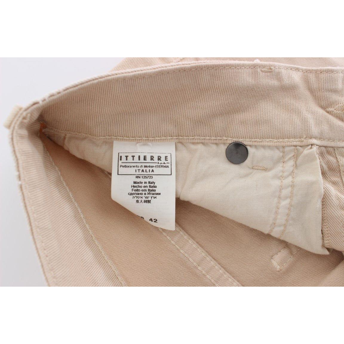 Cavalli Beige Wash Slim Fit Cotton Stretch Jeans