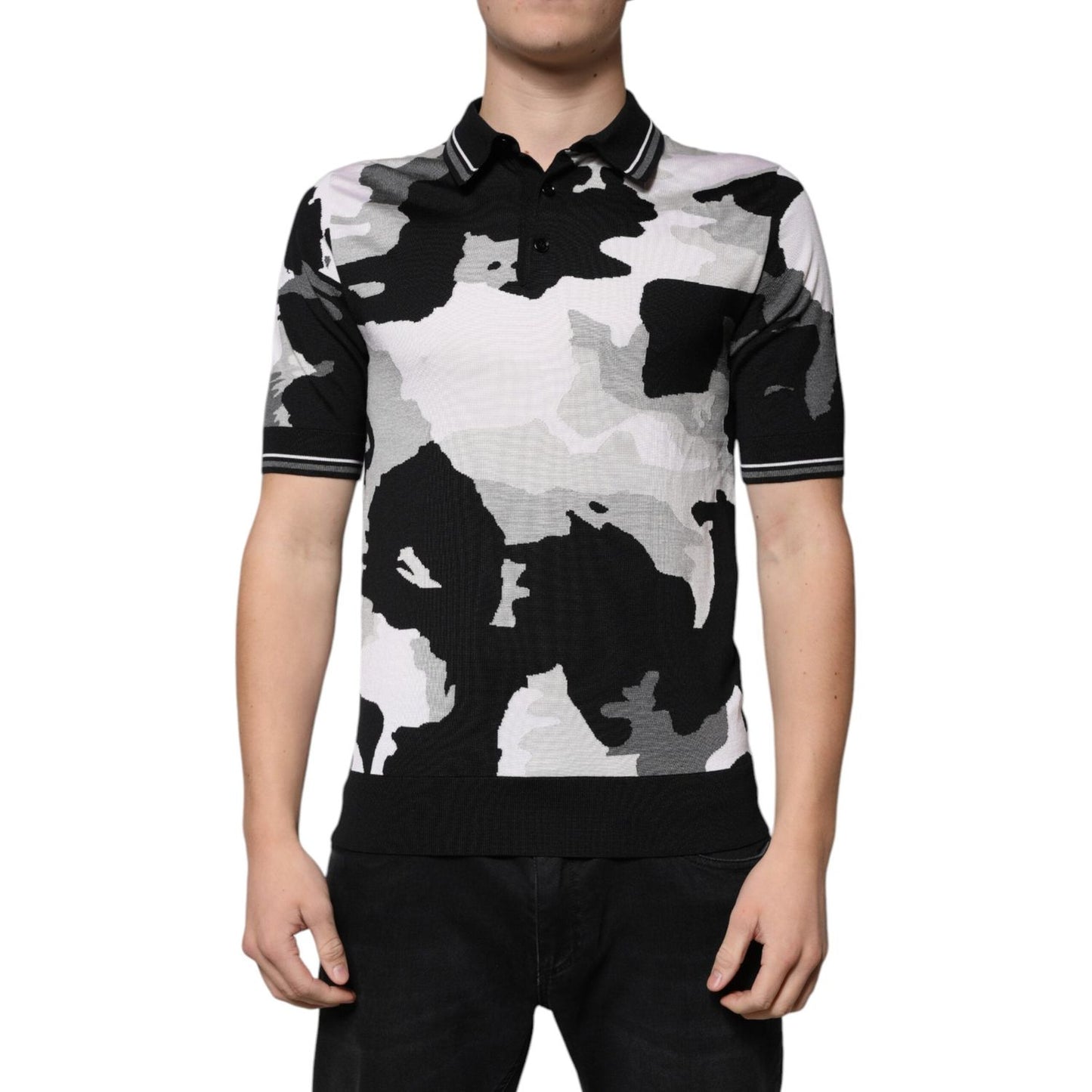 Dolce & Gabbana Multicolor Camouflage Collared Polo T-shirt TSH86941-46