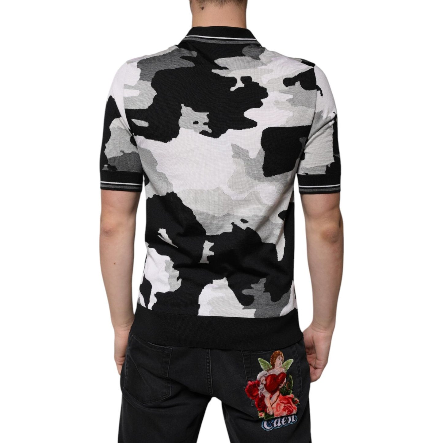 Dolce & Gabbana Multicolor Camouflage Collared Polo T-shirt TSH86941-46
