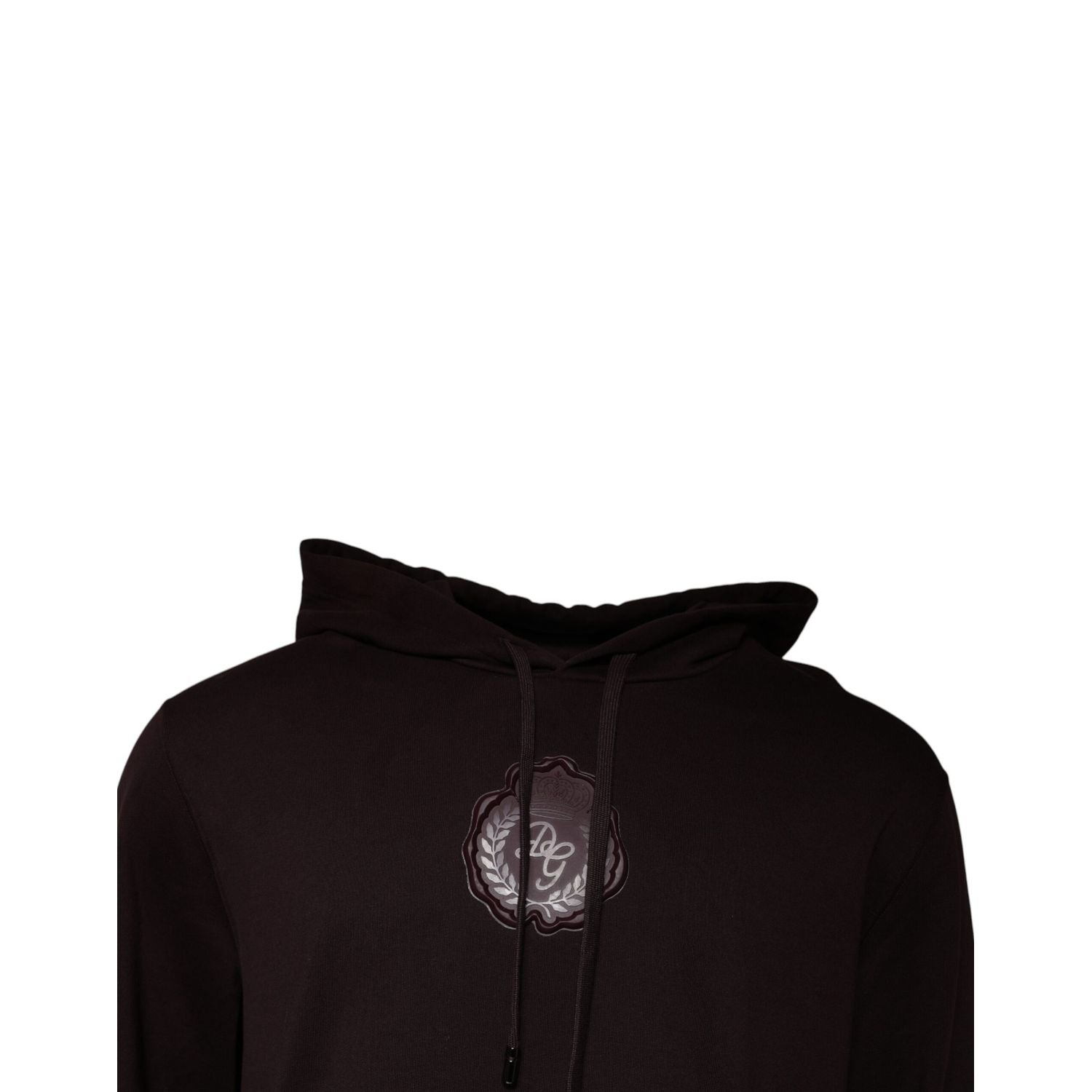 Dolce & Gabbana Brown Cotton Hooded Men Sweatshirt Sweater