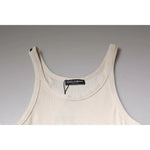 Dolce & Gabbana Off White Cotton Sleeveless Round Neck Tank T-shirt TSH87501-46