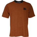 Dolce & Gabbana Brown DG Logo Polyester Crew Neck T-shirt TSH87541-44