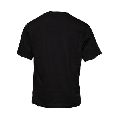 Dolce & Gabbana Black Logo Print Cotton Crew Neck T-shirt