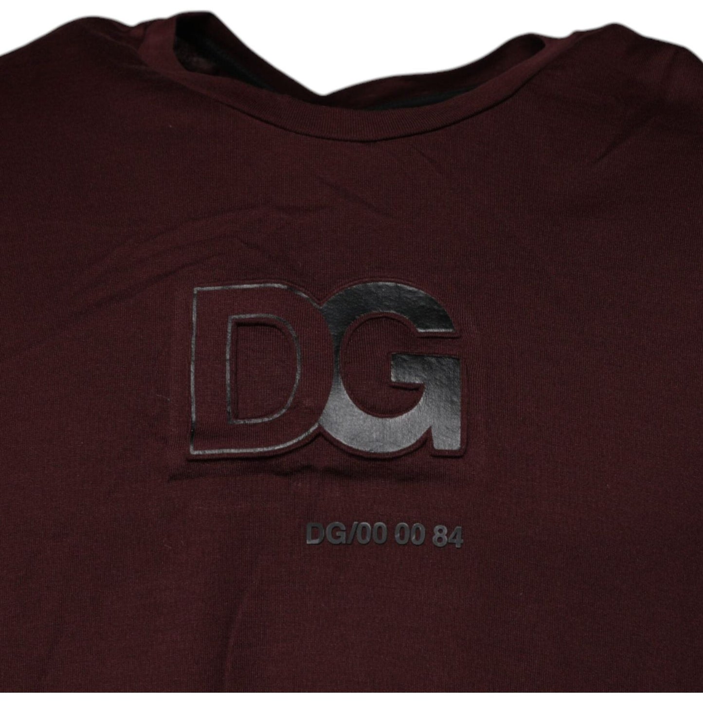 Dolce & Gabbana Brown Logo Print Cotton Crew Neck T-shirt TSH87672-56