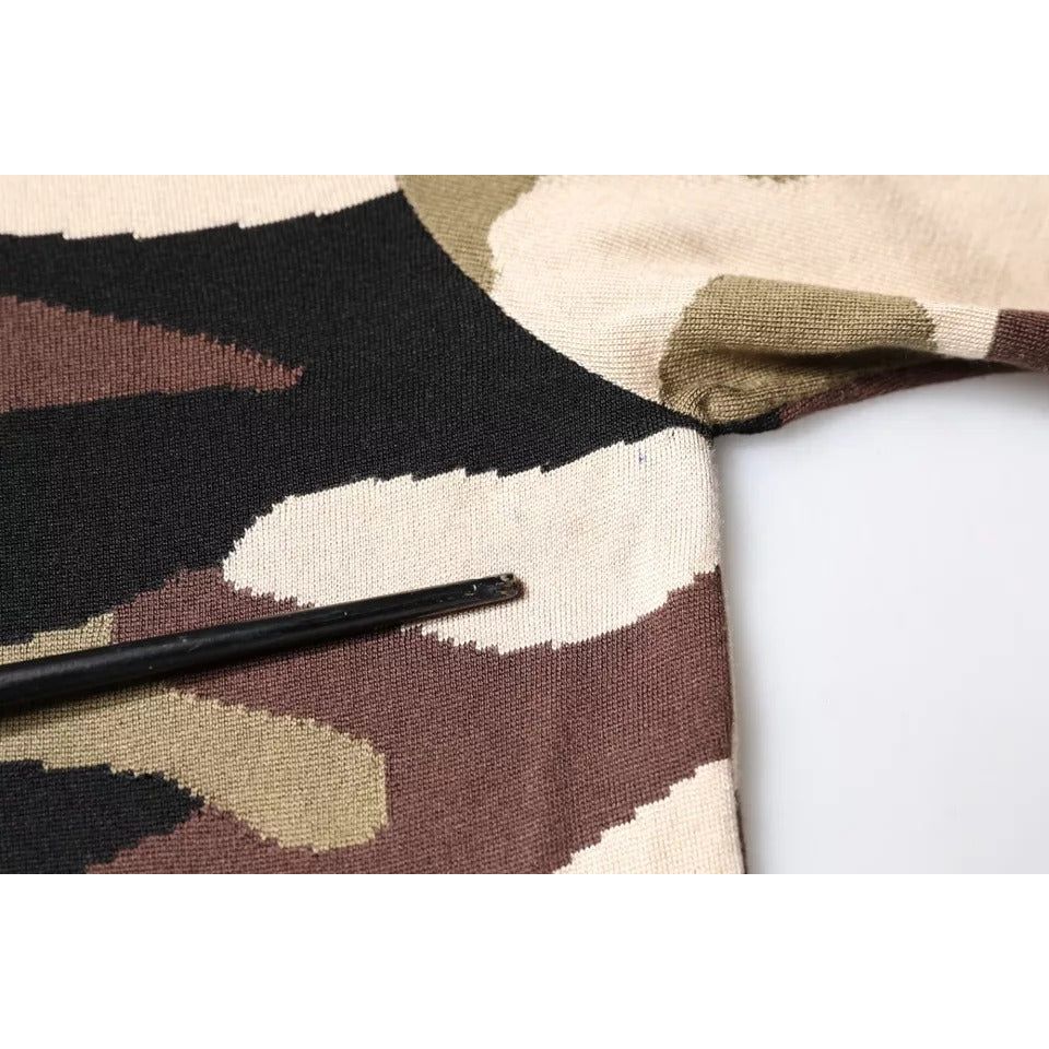 Dolce & Gabbana Multicolor Camouflage Collared Polo T-shirt TSH87712-48