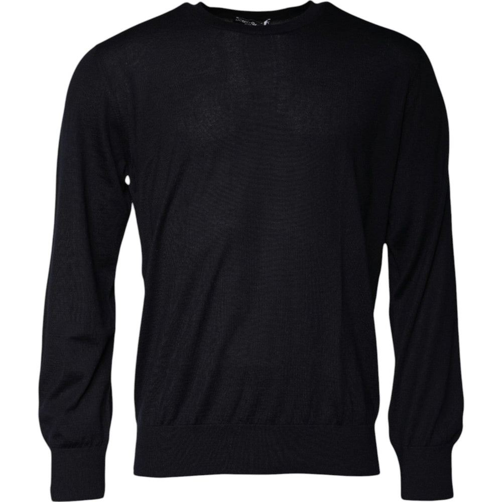 Dolce & Gabbana Blue Cashmere Crew Neck Pullover Sweater TSH87777-54