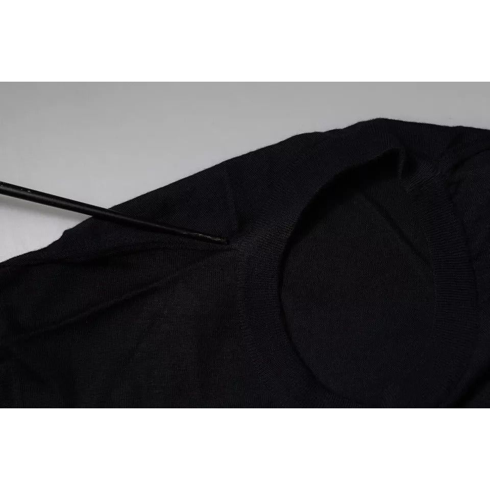Dolce & Gabbana Blue Cashmere Crew Neck Pullover Sweater TSH87777-54