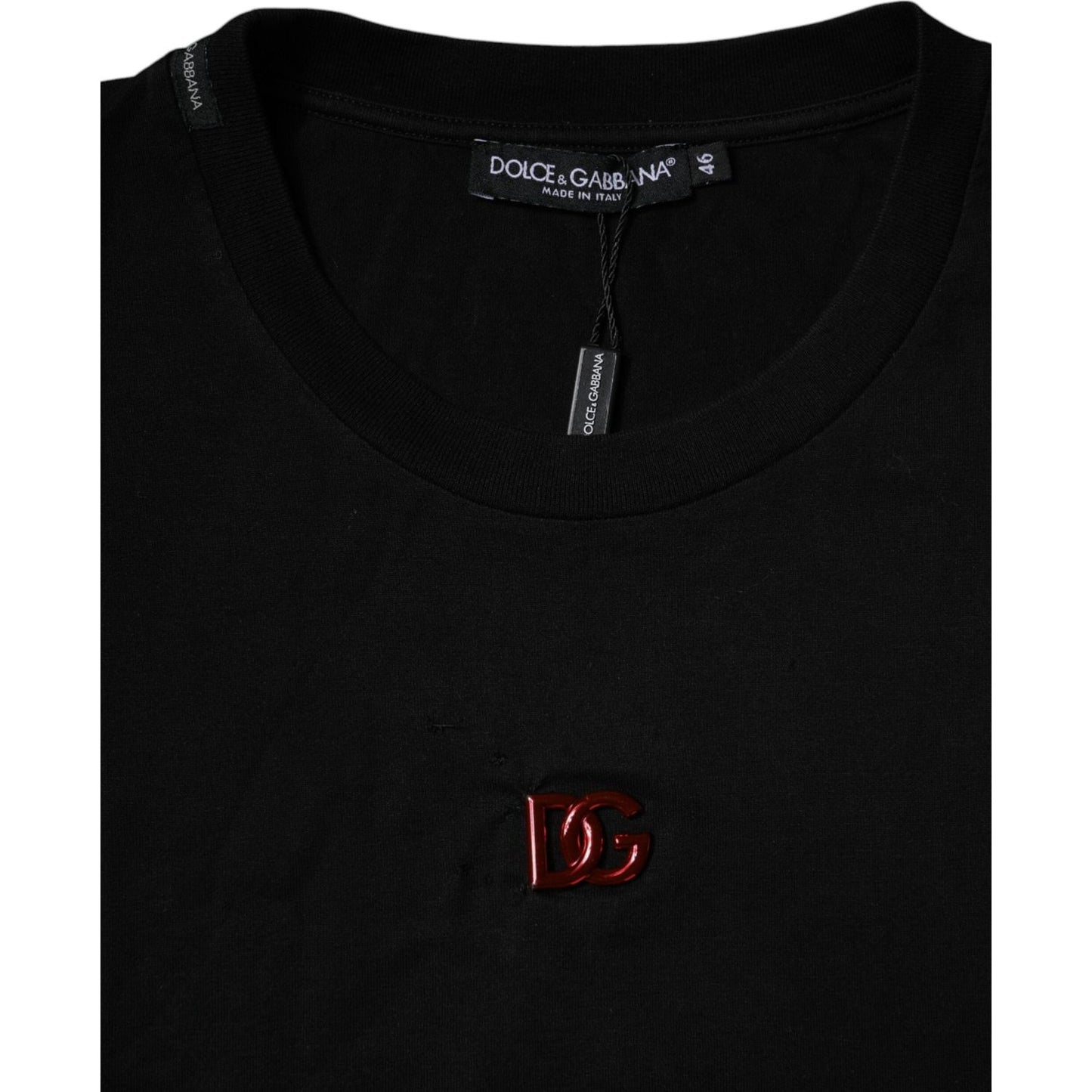 Dolce & Gabbana Black DG Logo Crew Neck Short Sleeve T-shirt TSH87791-46