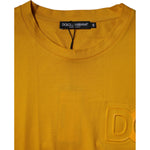 Dolce & Gabbana Dark Yellow Logo Crew Neck Short Sleeves T-shirt TSH87797-46