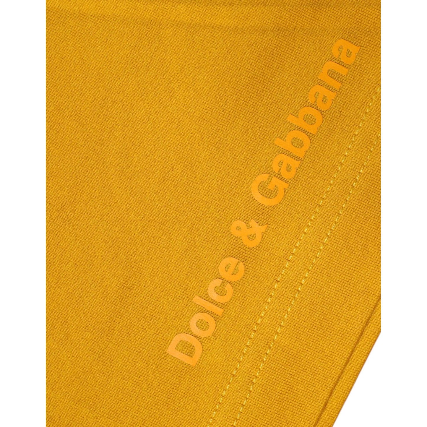 Dolce & Gabbana Dark Yellow Logo Crew Neck Short Sleeves T-shirt TSH87797-46