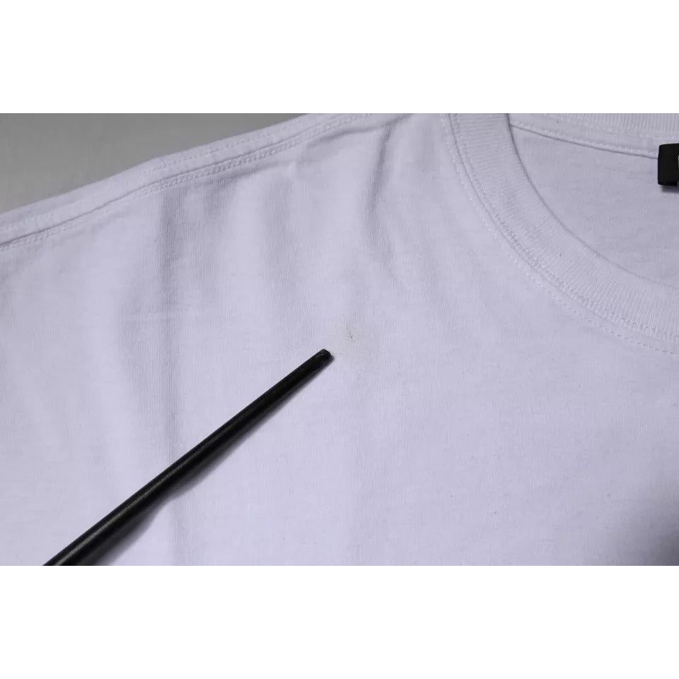 Balenciaga White Logo Cotton Jersey Crew Neck Short Sleeves T-shirt TSH878481-xl