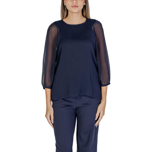 Street One Blue Polyester Blouse ST-15622000010-IT38|XS