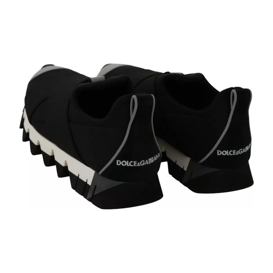 Dolce & Gabbana Black Shark Neoprene Stretch Sneakers Shoes LA6453-35