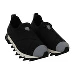 Dolce & Gabbana Black Shark Neoprene Stretch Sneakers Shoes LA6453-35