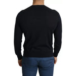 Dolce & Gabbana Black Cashmere Crew Neck Sweatshirt Sweater TSH5678-44