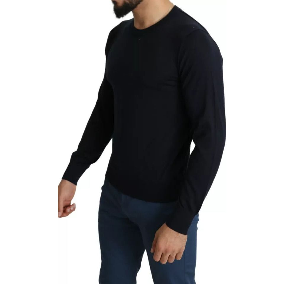 Dolce & Gabbana Black Cashmere Crew Neck Sweatshirt Sweater TSH5678-44