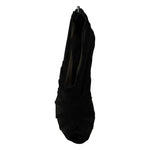 Dolce & Gabbana Black Tulle Ankle Boots Stiletto Heels Shoes LA8974-36