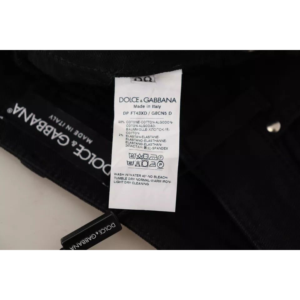 Dolce & Gabbana Black Cotton Stretch Skinny Denim Jeans PAN71883-38