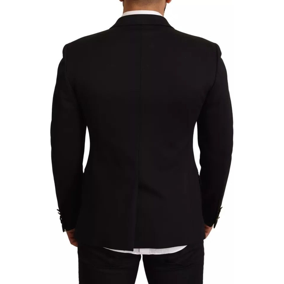 Dolce & Gabbana Black Cotton Slim Fit Coat Blazer Jacket JKT2865-50